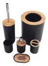 Kit 6 Peças Para Lavabo Banheiro Moderno Plástico ABS Bambu