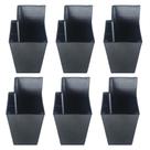 Kit 6 Peças - Pé Guaco Preto De 7cm Para Armário Comoda Guarda Roupa Kit 6 Peças - Pé Guaco Preto De 7cm Para Armário Comoda Guarda Roupa