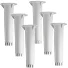 Kit 6 Peças - Pé Para Armario Generico Itatiaia De 17 a 21cm Branco Kit 6 Peças - Pé Para Armario Generico Itatiaia De 17 a 21cm Branco
