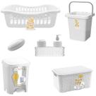 Kit 6 peças Quarto Bebê kit Higiene Cesto Organizador Caixa Rattan Lixeira Balde Infantil