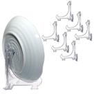 Kit 6 Peças Suporte P/ Pratos Acrílico Transparente 20cm