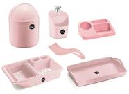 Kit 6 Peças Utensílios Para Cozinha Com Lixeira E Escorredor De Louças UZ