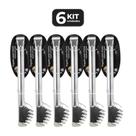 Kit 6 pegador de massa inox 20 cm Kit 6 pegador de massa inox 20 cm