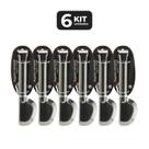 Kit 6 pegador universal inox 20 cm
