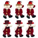 Kit 6 Pendente Enfeite De Arvore Nata Papai Noel 17cm Kit 6 Pendente Enfeite De Arvore Nata Papai Noel 17cm