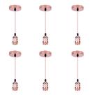 Kit 6 Pendentes Cobre Simples - Vintade - 1m - E27 Kit 6 Pendentes Cobre Simples - Vintade - 1m - E27