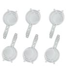 Kit 6 Peneiras / Coador De Plástico Com 3 Pecas 7 9 E 11cm