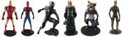 Kit 6 Personagens os Vingadores Colecionável Estátua em Resina Miniatura Enfeite
