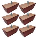 Kit 6 Pés de Madeira Retangular para Sofá Poltrona 5cm - Monari Design