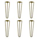 Kit 6 Pés de Metal 30 CM Hairpin Legs Mesa de Canto Rack e Puffs Dourado G41 Kit 6 Pés de Metal 30 CM Hairpin Legs Mesa de Canto Rack e Puffs Dourado G41
