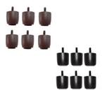 Kit 6 Pés JR Para Cama Box Baú Queen Ou King 4cm de Altura Madeira Maciça Kit 6 Pés JR Para Cama Box Baú Queen Ou King 4cm de Altura Madeira Maciça