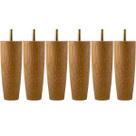 Kit 6 Pés Para Cama Solteiro 12cm Pe De Cama Box Em Madeira
