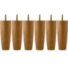 Kit 6 Pés Para Cama Solteiro 12cm Pe De Cama Box Em Madeira