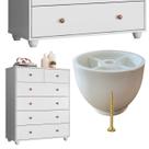Kit 6 Pés Para Mov e is Pezinho Armario Sofa 4cm Parafusos