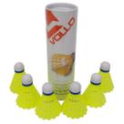Kit 6 Petecas Badminton Vollo VB600 Nylon e Cortiça