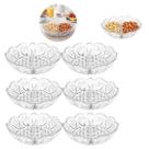 Kit 6 Petisqueiras de Vidro com Divisória Resistente Elegante