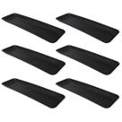 Kit 6 Petisqueiras Retangulares Prato De Petisco Coza Grande Preto