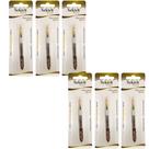 Kit 6 Pinça Aço Inox Ponta Dourada Reta 1305 - Sekich