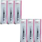 Kit 6 Pinça Ponta Fina 675 - Enox