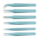 Kit 6 Pinças Anti Estática Artesanato Eletrônica Estética AZUL Kit 6 Pinças Anti Estática Artesanato Eletrônica Estética AZUL