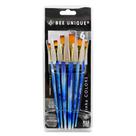 Kit 6 Pincéis Artistico Chato Colors Bee Unique