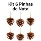 Kit 6 Pinha Enfeite Decoração De Árvore de Natal Kit 6 Pinha Enfeite Decoração De Árvore de Natal