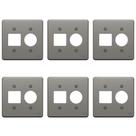 Kit 6 Placa 4x4 Posto Tomada + 2 Interruptor Legrand 8525