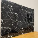 Kit 6 Placa Adesiva Parede Painel Mármore Preto 30x60cm