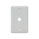 Kit 6 Placa com Furo Central Cabo com Conector Antena Branca