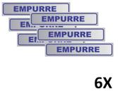 Kit 6 Placa de Aviso Sinalização Portas Empurre 25cmx5cm