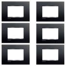 Kit 6 Placa Quadrada 4x2 Bticino 3 Módulos Pial Lna4803ar