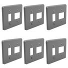 Kit 6 Placas 4x4 1 Posto Duplo + 1 Posto Silentoque 8512