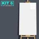 Kit 6 Placas Adesiva Autocolante Revestimento 3D Marmorizado Branco Super White