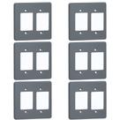 Kit 6 Placas Cinza 4x4 Para 6 Interruptores Pial 8533