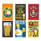 Kit 6 Placas Decorativas Beer Cerveja Homer Simpson Duff