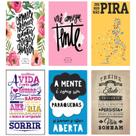 Kit 6 placas decorativas motivacionais MDF