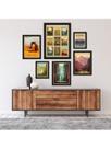 Kit 6 Placas Quadros Decorativos Paisagens Urbanas e Naturais Floral Plantas Botânico 60x70
