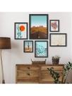 Kit 6 Placas Quadros Decorativos Paisagens Urbanas e Naturais Floral Plantas Botânico 60x70