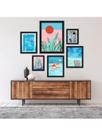 Kit 6 Placas Quadros Decorativos Paisagens Urbanas e Naturais Floral Plantas Botânico 60x70