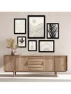 Kit 6 Placas Quadros Decorativos Paisagens Urbanas e Naturais Floral Plantas Botânico 60x70