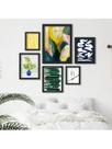 Kit 6 Placas Quadros Decorativos Paisagens Urbanas e Naturais Floral Plantas Botânico 60x70
