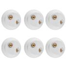 Kit 6 Plafon Duplo Redondo Sobrepor Decorativo Para 2 Lâmpadas Led Soquete Porcelana E27 100W Bivolt Ilumi