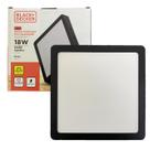 Kit 6 Plafon Quadrado Sobrepor 18w Preto Branco Quente 3000k Kit 6 Plafon Quadrado Sobrepor 18w Preto Branco Quente 3000k