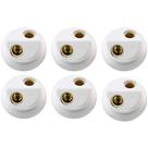 Kit 6 Plafonier Duplo Branco Soquete E-27 Em Porcelana Ilumi