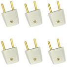 Kit 6 Plug Adaptador 2P Cinza 10A/250V Pial Legrand 51076