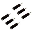 Kit 6 Plug Adaptador P10 Fêmea Stereo P/ P2 Macho Stereo ABS