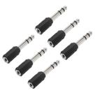 Kit 6 Plug Adaptador P2 Fêmea Stereo Para P10 Macho Stereo