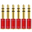 Kit 6 plug adaptador santo angelo p2 p10 estereo vermelho Kit 6 plug adaptador santo angelo p2 p10 estereo vermelho