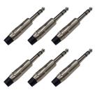 Kit 6 Plug P10 Estéreo Linha Profissional Estilo Amphenol HJ139
