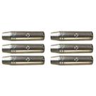 Kit 6 Plug P10 Fêmea Estéreo Jack J10 6,3mm
